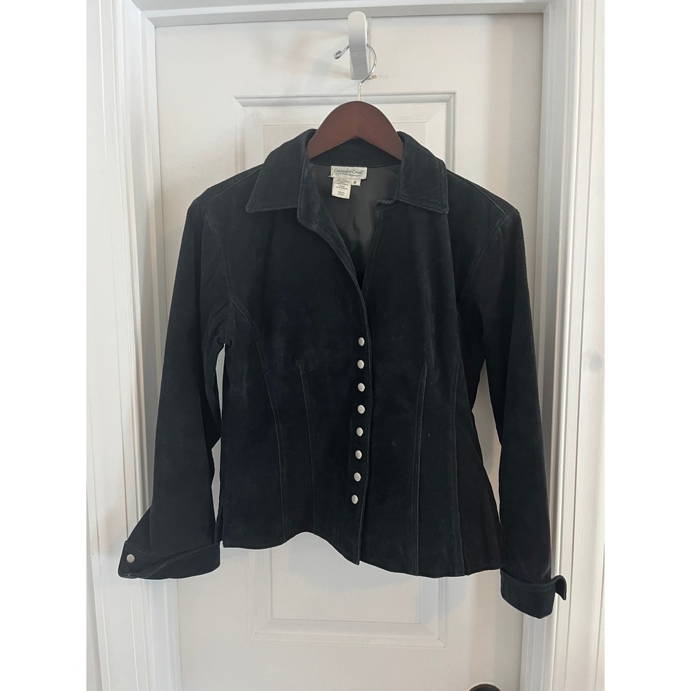 Coldwater Creek Black Suede Leather Jacket